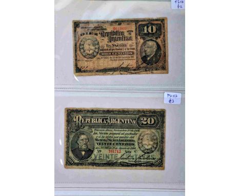 A good folder of banknotes including Belgium, India, Japan, Greece, to include a Belgium 5 Francs 1915 (Pick 88) condition fi