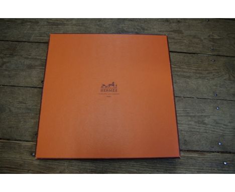 A Hermes 'Les Rubans du Cheval' pattern silk scarf,&nbsp;90cm square, in box with outer Christmas sleeve and '1994' gift ribb