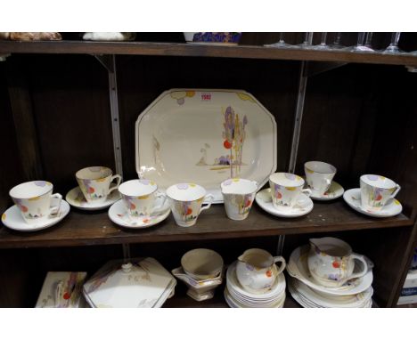 A Tams Ware 'Woodland' pattern part tea and dinner service.  