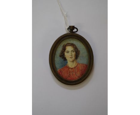 English School, early 18th century, a head and shoulder portrait miniature of a lady, inscribed verso, 5.9 x 4.8 oval. 