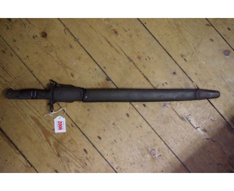 A World War I U.S Winchester M1917 bayonet, in second pattern scabbard.&nbsp; 