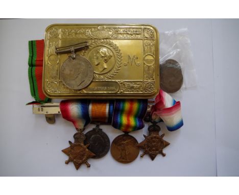 World War I: a trio of medals to 'GS-47567 Pte F H Field, R. Fus.', comprising 1914-15 Star; War Medal and Victory Medal; tog