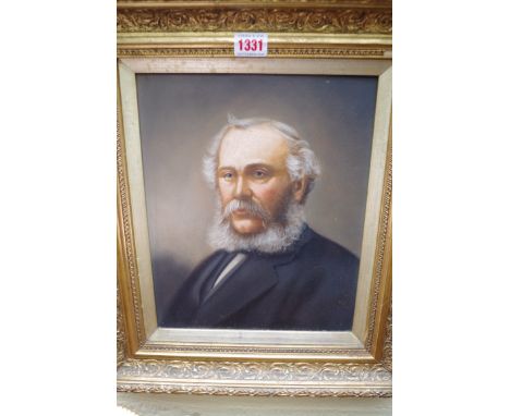 English School,&nbsp;head and shoulders portrait of bearded man, oil on board, 30 x 24cm.&nbsp; 