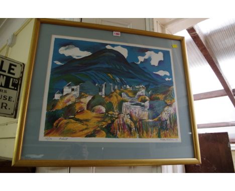 Rigby Graham, 'Achill' County Mayo, Ireland, signed in pencil, titled, dated '73 and numbered 45/70, colour lithograph, I.40 