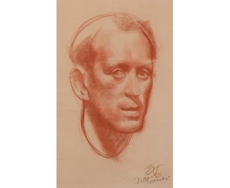 Francesco OLIVUCCI (Italian 1899-1985), self portrait, pastel on paper, 31cm x 48cm, framed and glazed. Signed and dated 'F O