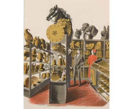 Eric Ravilious (1903-1942), lithograph in colours on paper, Theatrical Properties, 18cm x 15cm, mounted, framed and glazed. P