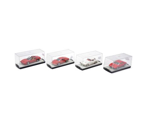 White metal 1:43 scale model cars; four including Brooklin models ref. 21 1963 Chevrolet Corvette Stingray; Western Models Fe