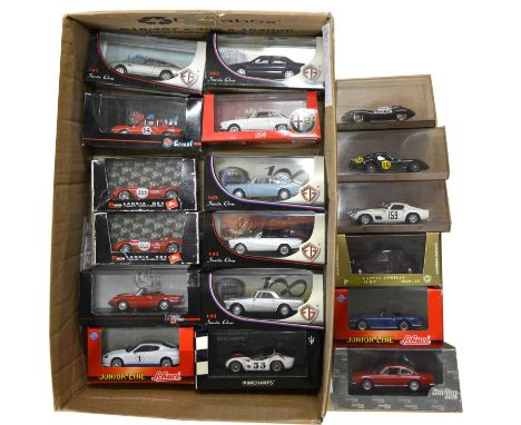 Die-cast model cars, Eighteen including Schuco ref. 27239 Triumph TR6; EG ref. 802021 Flamina Coupe GT 1960; Starline models 