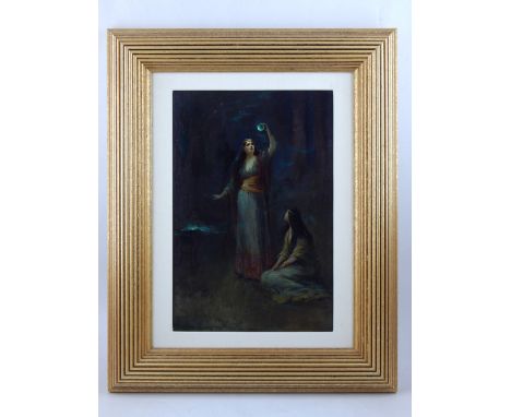 Ernest W.Appelby (Dutch 1885-1907), 'Study of a Psychic', oil on panel, indistinctly signed lower left, 34x23cm.