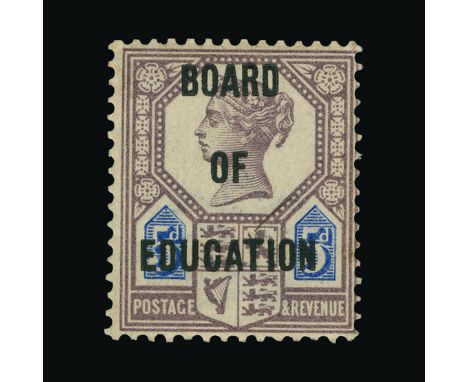 Great Britain - QV (surface printed) : (SG 133s) 1867-83 blued paper £5 orange, DA, ovptd. SPECIMEN Type 9, well centred, pat
