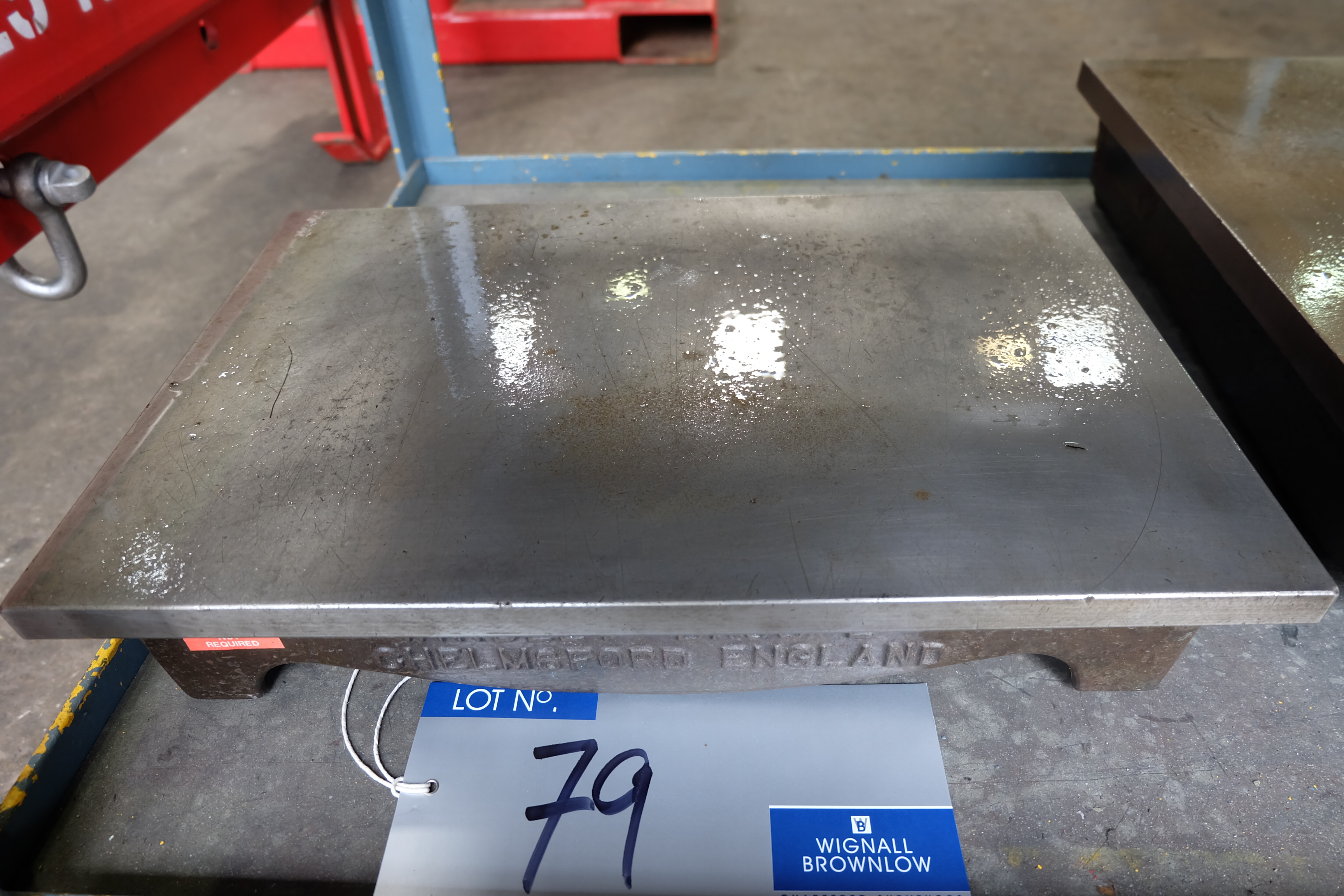 A Windley Bros Cast Iron Surface Plate, 18in x 12in.