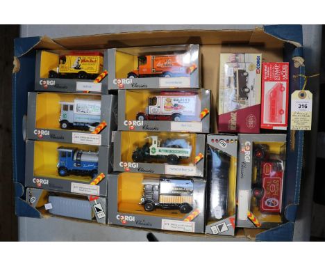 30 Corgi Classics etc vehicles. 2 French Heritage series - Berliet GLR Fruehauf Trailer, La Poste and a Peugeot D3A Poste Rur