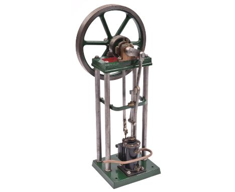 A Stuart Models 'Real' Vertical Steam Engine. A well constructed model from brass and cast iron castings of a mid-19th Centur