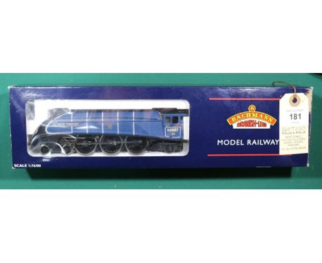 A Bachmann Branchline OO BR Class A4 4-6-2 locomotive (31-954). Sir Nigel Gresley 60007, in lined blue livery. Boxed, damage 