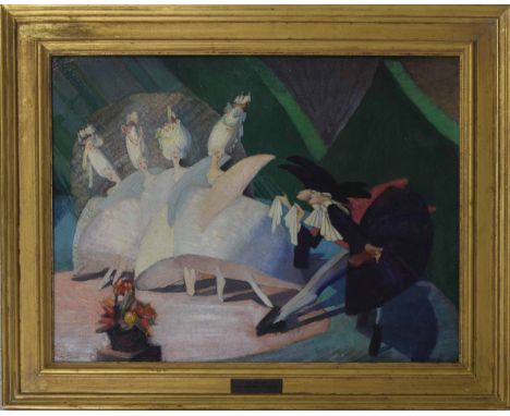 Anna Katrina Zinkeisen RP., ROI., NS (1901-1976) - 'The Ballet' signed, also inscribed on a plaque attached to the frame toge