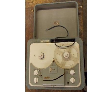 VINTAGE CASED HMV REEL TAPE RECORDER