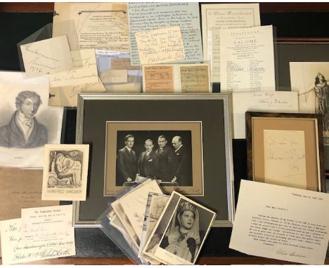 Opera memorabilia: programmes, postcards and handbills. SIGNED postcards include Rudolph Berger, Maria Muller, Josef von Mano