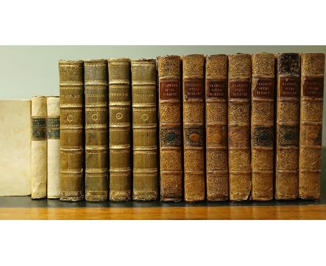 Thucydidis - History of the Peloponnesian War, in Greek and Latin, vol. 1, 2, 5, 6, bookplate of Edward Huth of Wykehurst Par