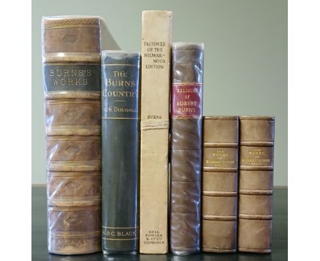 The Works of Robert Burns, introduction by James Currie, complete 2 volumes, 12mo 15 x 8.5cm, re-bound in full-calf, deckled 