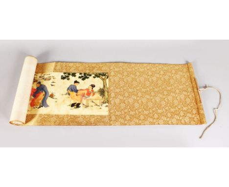 AN EROTIC CHINESE SCROLL.
