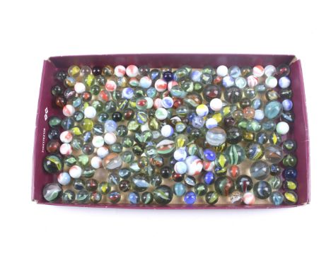 A collection of vintage glass marbles. Of various sizes and colours. Approximately 1.5kg