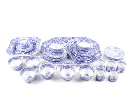 A 19th century and later Copeland Spode Italian tea, coffee and dinner service. Including meat charger, serving dish, plates,