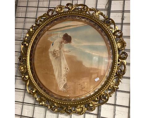 ROUND ORNATE FRAME &amp; PRINT