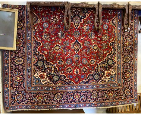 FINE CENTRAL PERSIAN KASHAN CARPET 325CMS X 220CMS