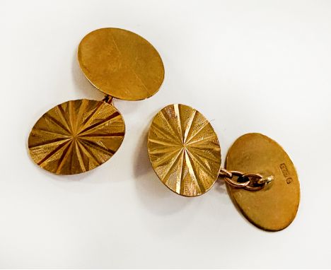 9CT GOLD CUFFLINKS - APPROX 5.5 GRAMS