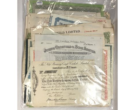 QTY OF SHARE CERTIFICATES &amp; OTHER FINANCIAL PAPERS