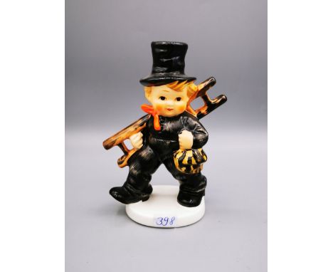 HUMMELFIGUR: "Schornsteinfeger", Manufaktur Goebel, Rödental, unterglasurblaue Marke 1979 bis 1991 sowie Blindmarken und Male