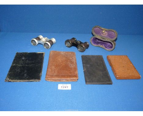A small quantity of leather items to include Philip Morris & Co. Ltd. ostrich skin cigarette case, Saintyyes wallet, plus two
