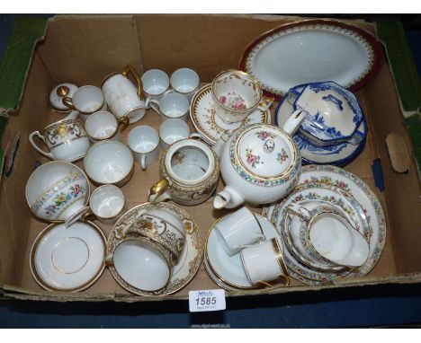 A quantity of part tea and coffee sets including Coalport 'Ming Rose', Noritake, Heinrich Germany, Royal Doulton 'Norfolk', e