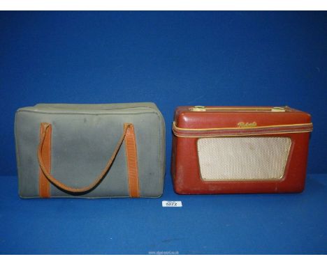 A vintage Roberts Radio, model no. R500 with carrying case.