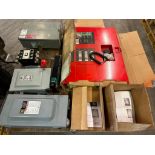 Emergency Signaling Cabinet, 100 Amp, 30 Amp Safety Switches, ABB Contactor EH210P, & More