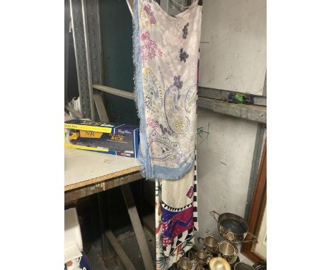 FOUR VINTAGE SILK HEAD SCARVES 