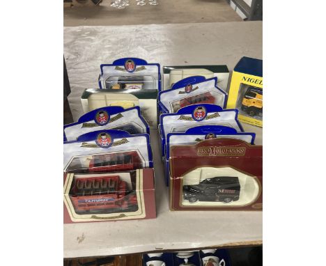 TEN BOXED MODEL OXFORD AND LLEDO DIECAST VEHICLES 