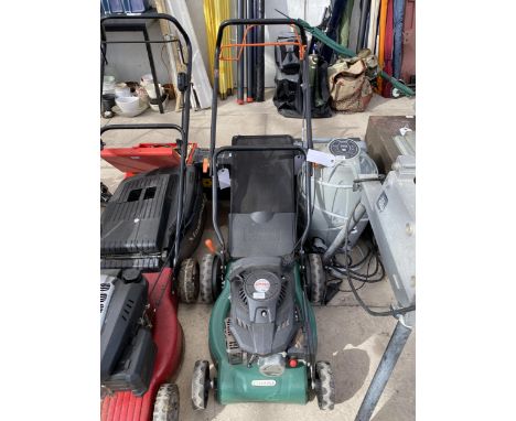 A 'GARDEN' LAWN MOWER WITH GRASS BOX AND SANLI ENGINE 