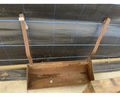 A VINTAGE METAL HANGING TROUGH / PLANTER 