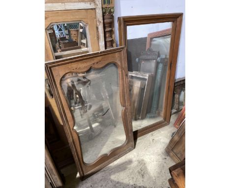 TWO VINTAGE INDIAN HARDWOOD MIRRORS 