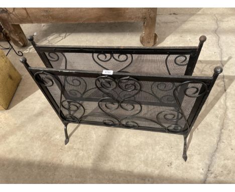 TWO VINTAGE METAL FIRESCREENS 