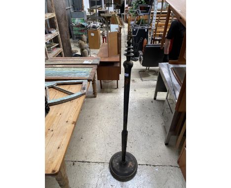 A VINTAGE STANDARD LAMP WITH PAINTED BASE 