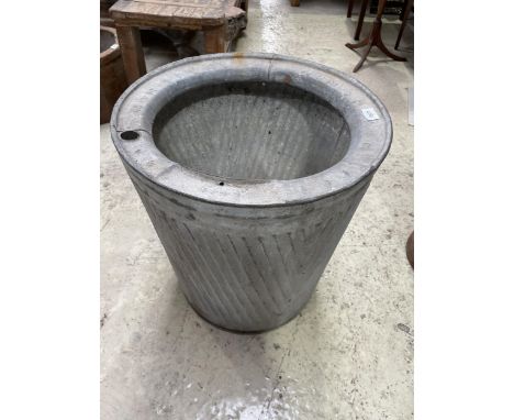 A VINTAGE GALVANISED PLANTER / BIN, 21 X 19" 