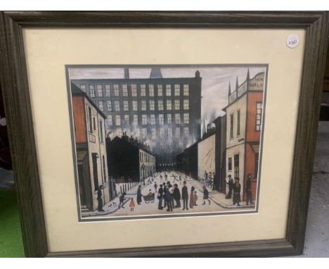 AN L S LOWRY FRAMED PRINT 