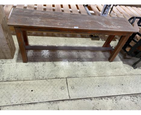 A VINTAGE INDIAN HARDWOOD BENCH 