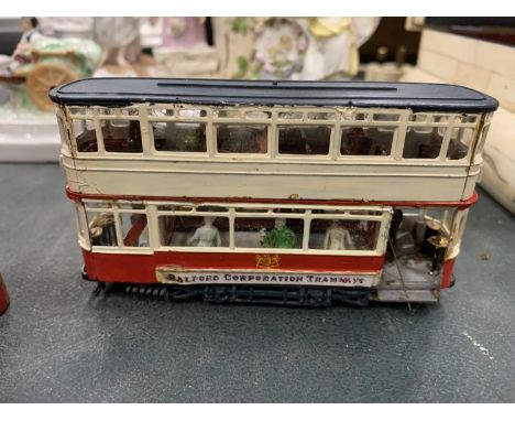 A VINTAGE TENSHENDO MODEL KIT TRAM 