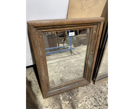 A VINTAGE INDIAN HARDWOOD MIRROR 