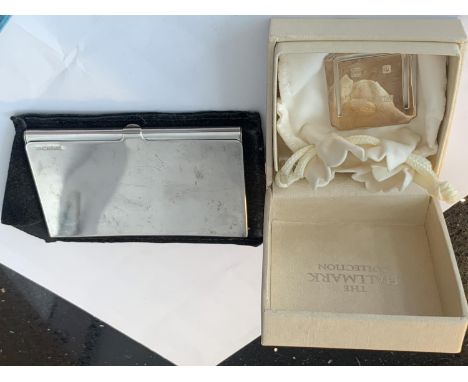 A HALLMARKED BIRMINGHAM SILVER CARD CASE AND A LONDON SILVER MONEY CLIP 