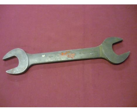 Large British military issue spanner 83 broad arrow mark 9106010Z6494, made in Bristol, England 1 and 5 1 5/8AF and 113/16AF 