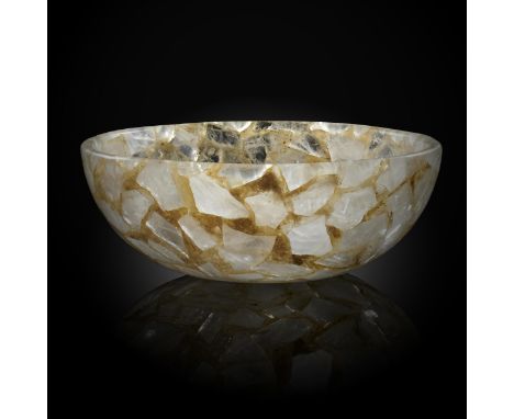 Decorative/Interior Design: A quartz basin, with plug hole, 38cm diameter
